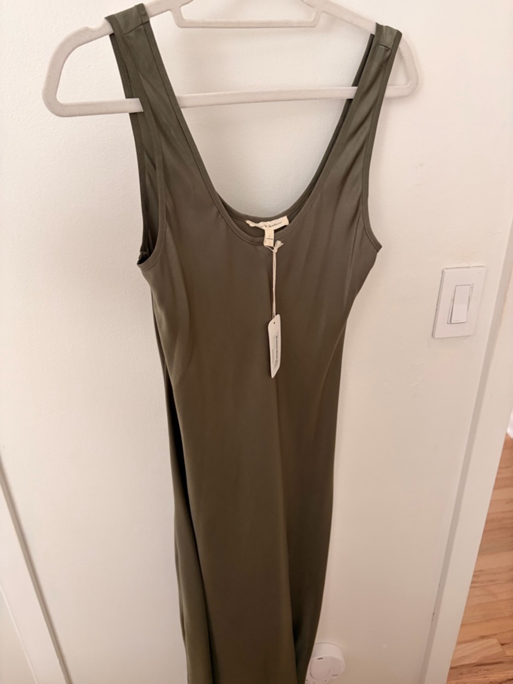 Women's Olive Green Maxi Tank Dress